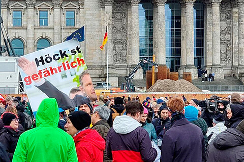 Aktionstag #WirSindDieBrandmauer am 3.2.2024 in Berlin (© Kathrin Janert)